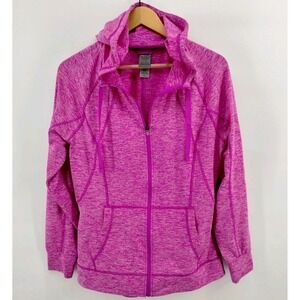 Champion Duo Dry Full Zip Hoodie Jacket Women's Size Large Pink Yoga Workout Gym
